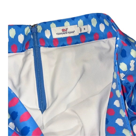 Vineyard Vines Ikat Dot Print Golf Skort $128 EUC Size 8 - Picture 7 of 9